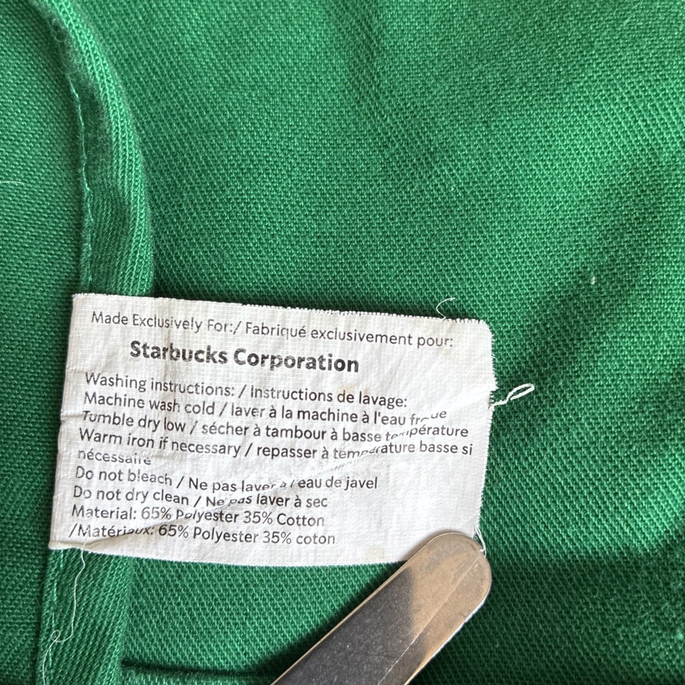 Starbucks Employee Uniform Apron Green Embroidered Coffee Shop Barista - Picture 8 of 10